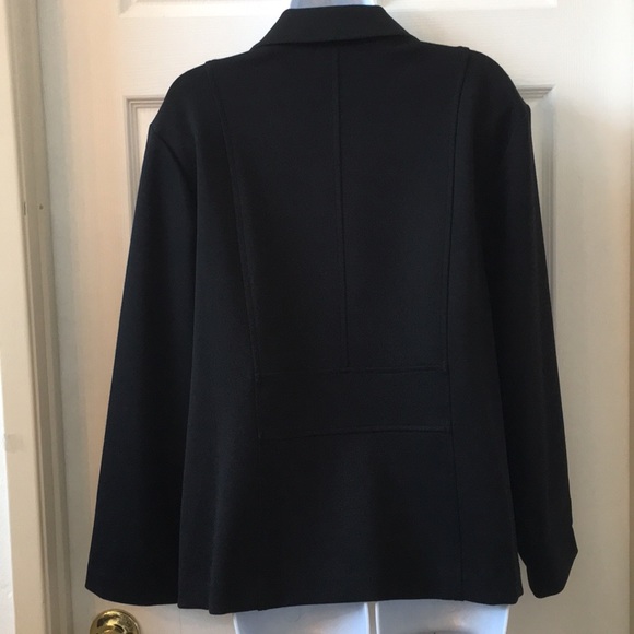 JM Collection blazer Black Shiny buttons 1X - Picture 4 of 7